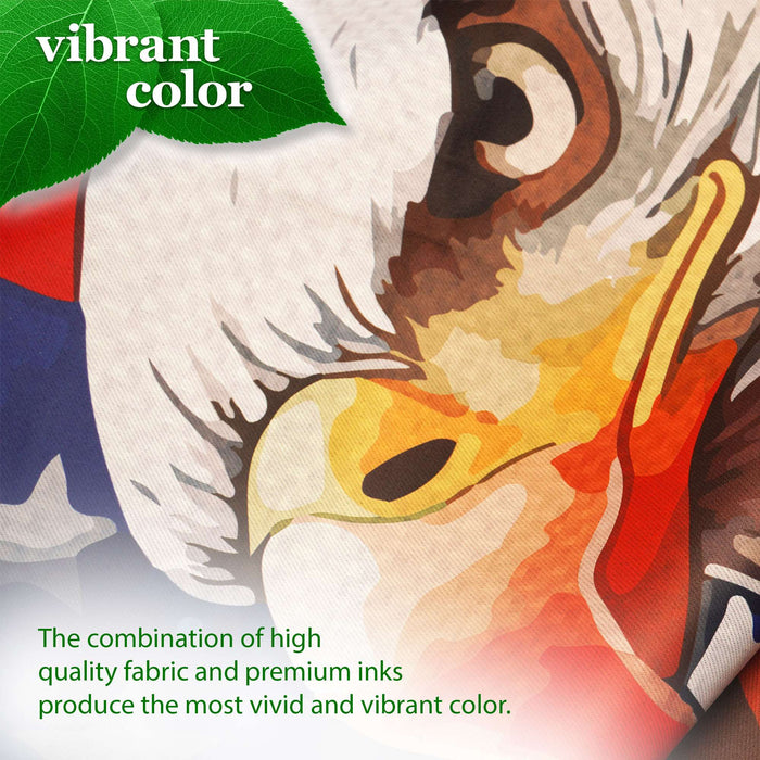G128 Patriotic Bald Eagle Printed 28x40 In House Flag Double Sided Independence Day Yard Garden Lawn Decoration
