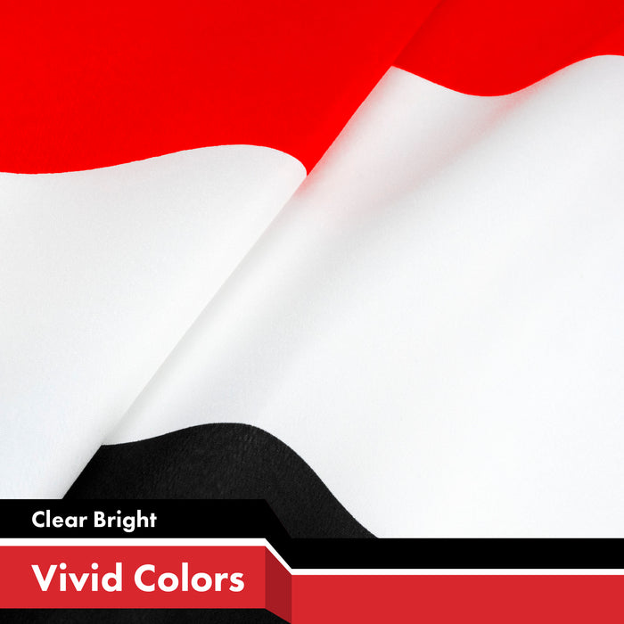 G128 3 Pack: Yemen (Yemeni) Flag | 3x5 feet | Printed 150D Indoor/Outdoor, Vibrant Colors, Brass Grommets, Quality Polyester, Much Thicker More Durable Than 100D 75D Polyester