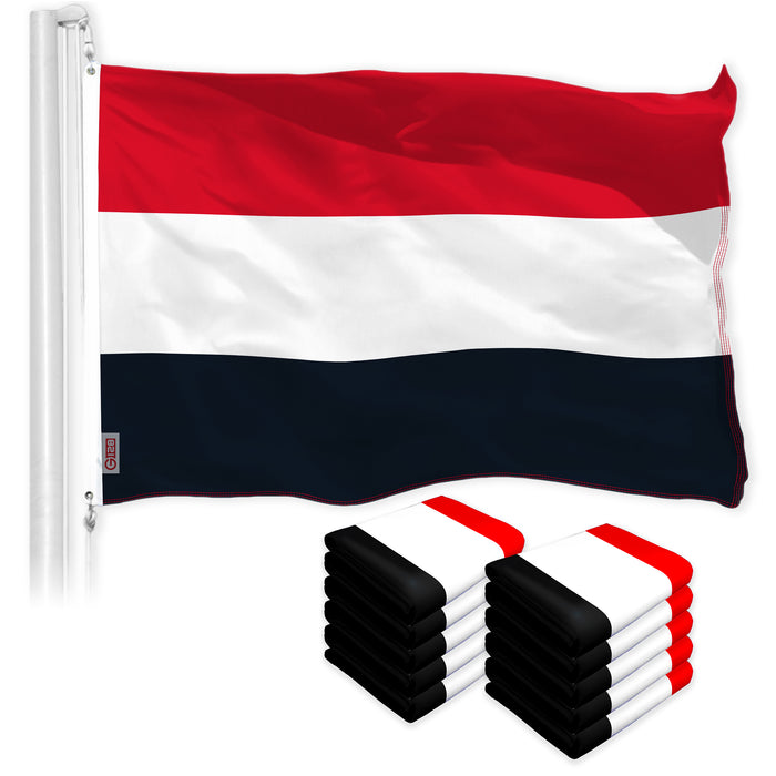 G128 10 Pack: Yemen (Yemeni) Flag | 3x5 feet | Printed 150D Indoor/Outdoor, Vibrant Colors, Brass Grommets, Quality Polyester, Much Thicker More Durable Than 100D 75D Polyester