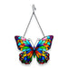 G128 butterfly stained glass suncatcher window hanging ornament with metal frame, 10 inch nominal size