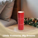 G128 red plaid ceramic decorative vase, 10 inches tall