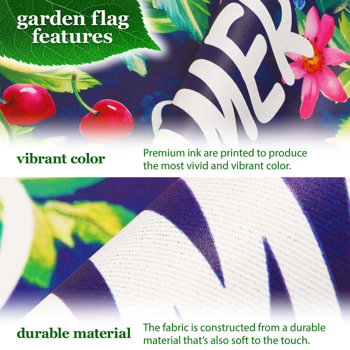 G128 36x16IN Garden Flag Stand & 12x18 Hello Summer Watermelon Flag Kit
