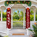 G128 Merry Christmas buffalo plaid door banners, 2 pack, 12 x 71 inch, photo 4