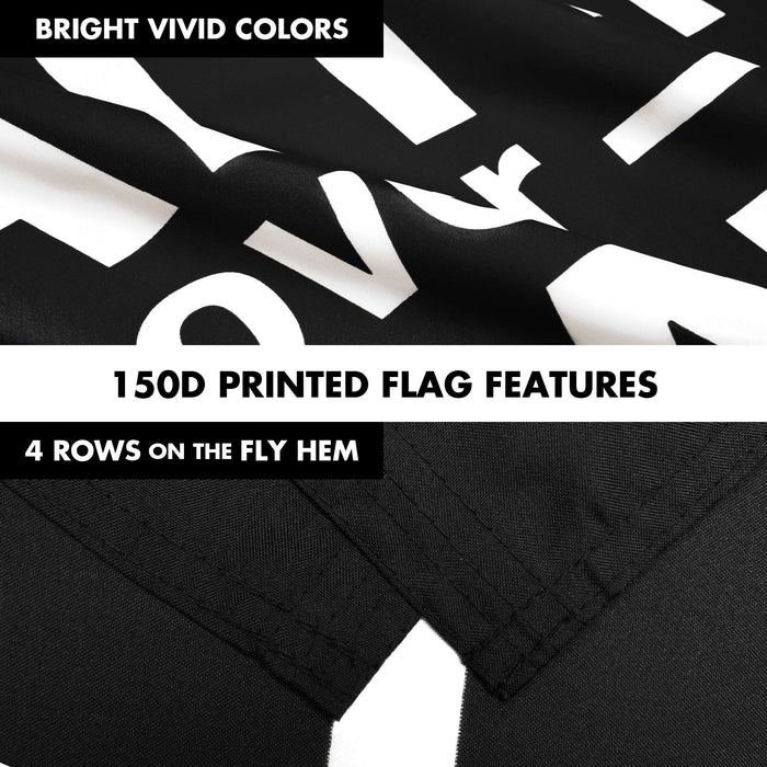 G128 Combo Pack: 6 Ft Tangle Free Aluminum Spinning Flagpole (Silver) & Faith over Fear Flag 3x5 Ft, LiteWeave Pro Series Printed 150D Polyester | Pole with Flag Included