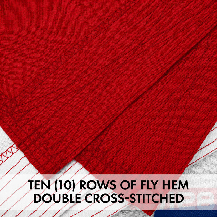 G128 15x25 Ft American USA Flag Deluxe TearProof Series, Featuring Super Tough Spun Polyester, Embroidered Stars, American Flag For Outside High Winds