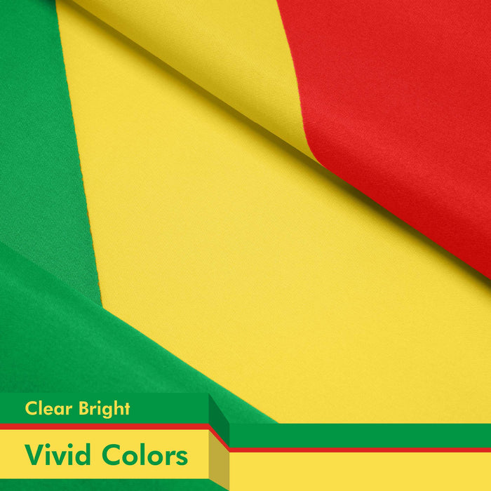 G128 Republic of the Congo Flag | 3x5 Ft | LiteWeave Pro Series Printed 150D Polyester | Country Flag, Indoor/Outdoor, Vibrant Colors, Brass Grommets