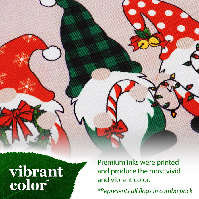 G128 set of 6 holiday gnomes garden flags, 12x18 inch, photo 5