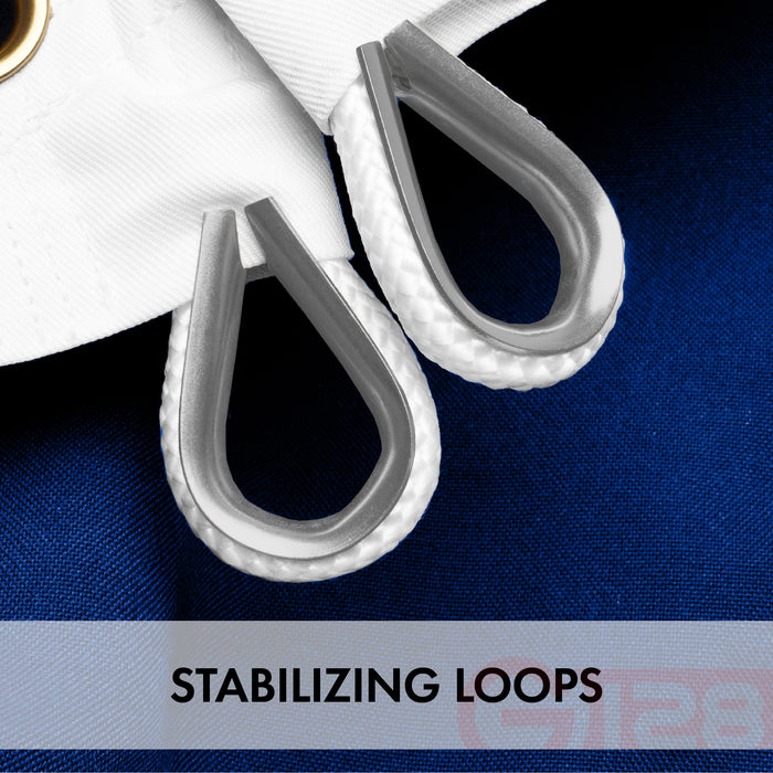 G128 15x25 Ft American USA Flag Deluxe TearProof Series, Featuring Super Tough Spun Polyester, Embroidered Stars, American Flag For Outside High Winds