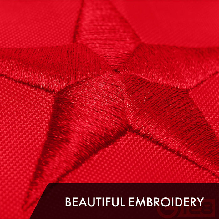 G128 American USA All Red Flag | 3x5 Ft | ToughWeave Series Embroidered 300D Polyester| Embroidered Stars, Sewn Stripes, Indoor/Outdoor, Vibrant Colors, Brass Grommets