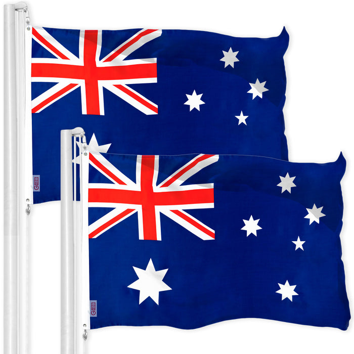 Australia Australian Flag 3x5 Ft 2-Pack 150D Printed Polyester By G128