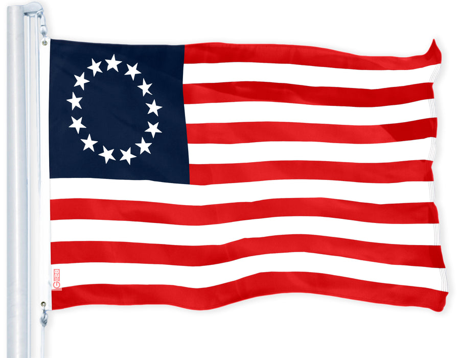 G128 Betsy Ross Historical American Flag | 3x5 feet | Printed 150D Quality Polyester