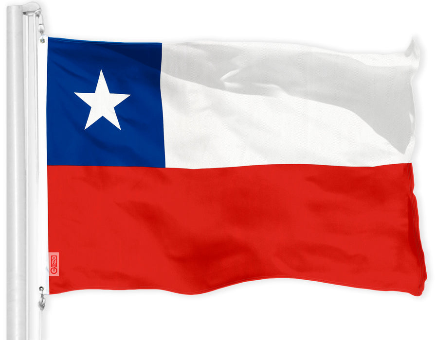 Chile (Chilean) Flag 150D Printed Polyester 3x5 Ft