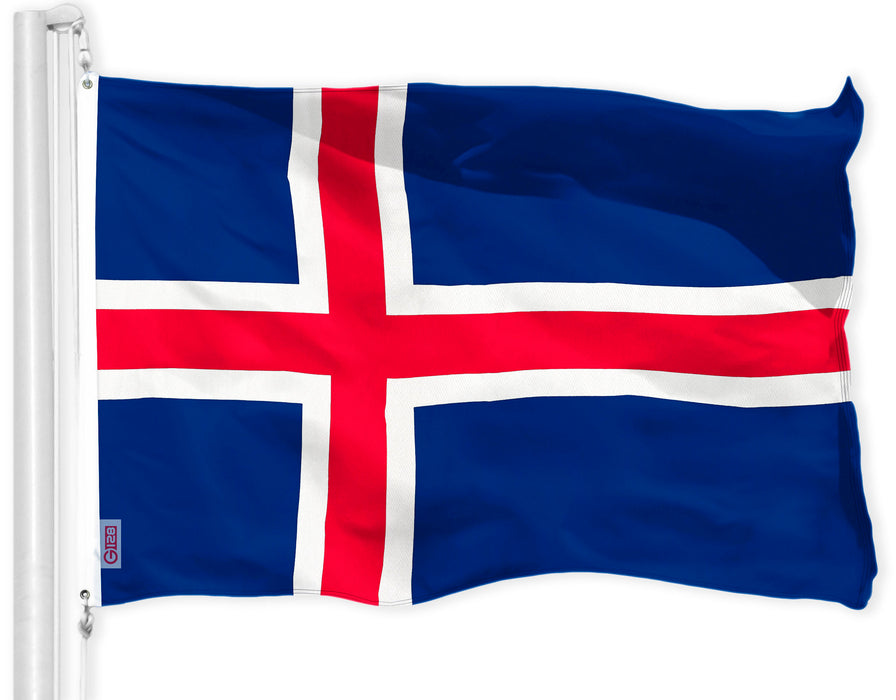 Iceland (Icelandic) Flag 150D Printed Polyester 3x5 Ft