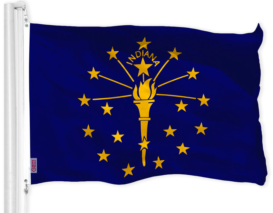 Indiana State Flag 150D Printed Polyester 3x5 Ft
