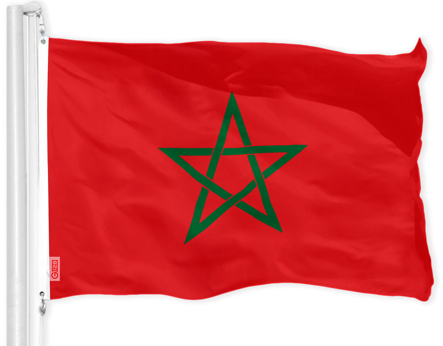 Morocco (Moroccan) Flag 150D Printed Polyester 3x5 Ft