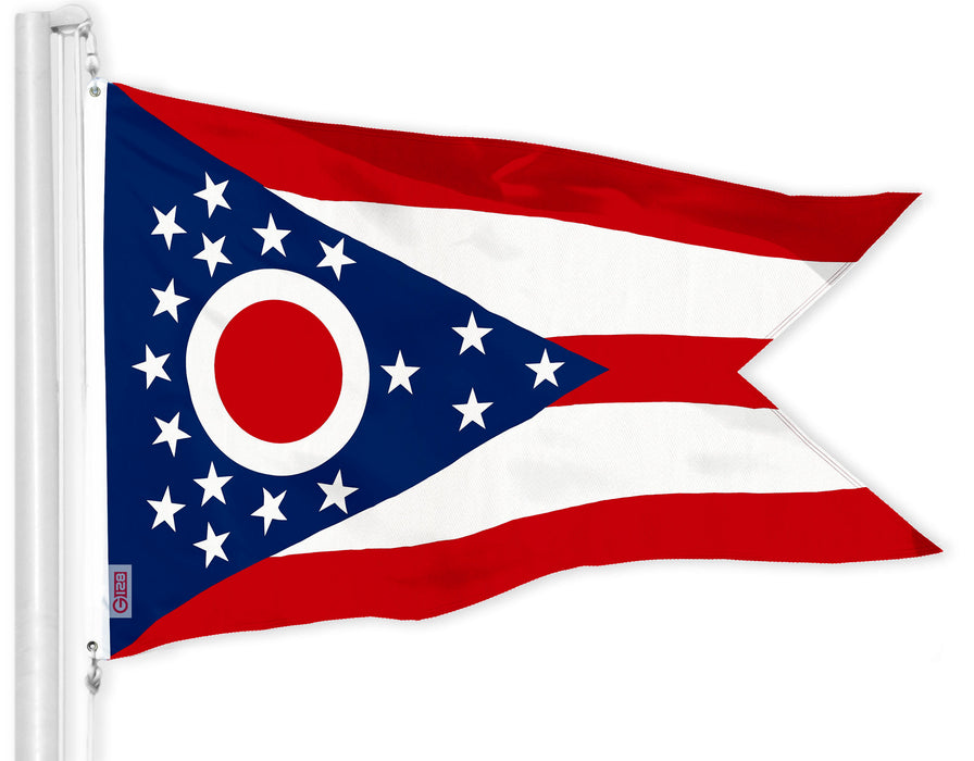 Ohio State Flag 150D Printed Polyester 3x5 Ft