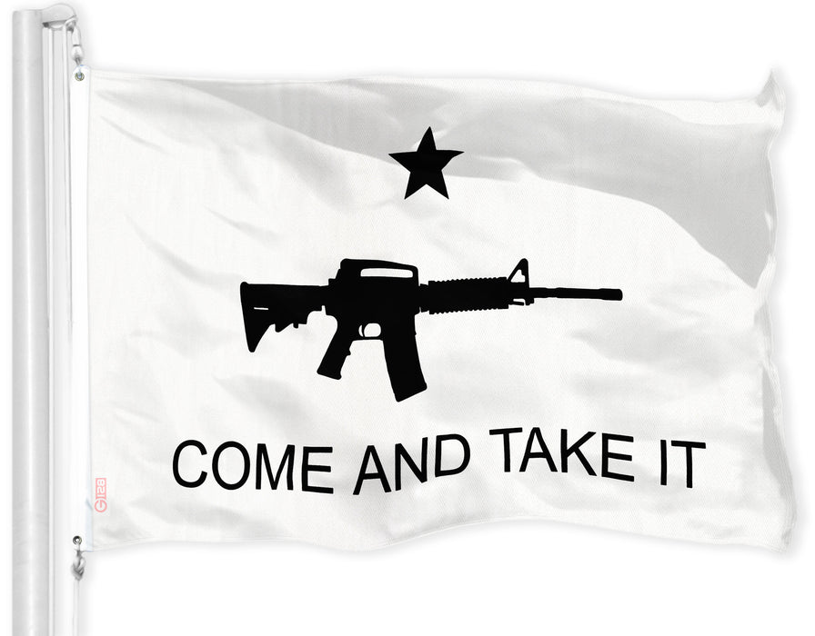 G128 Come and Take It (Rifle Design) Flag | 3x5 feet | Printed 150D Quality Polyester