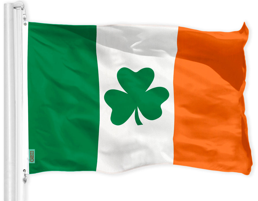 Irish Shamrock Flag 150D Printed Polyester 3x5 Ft