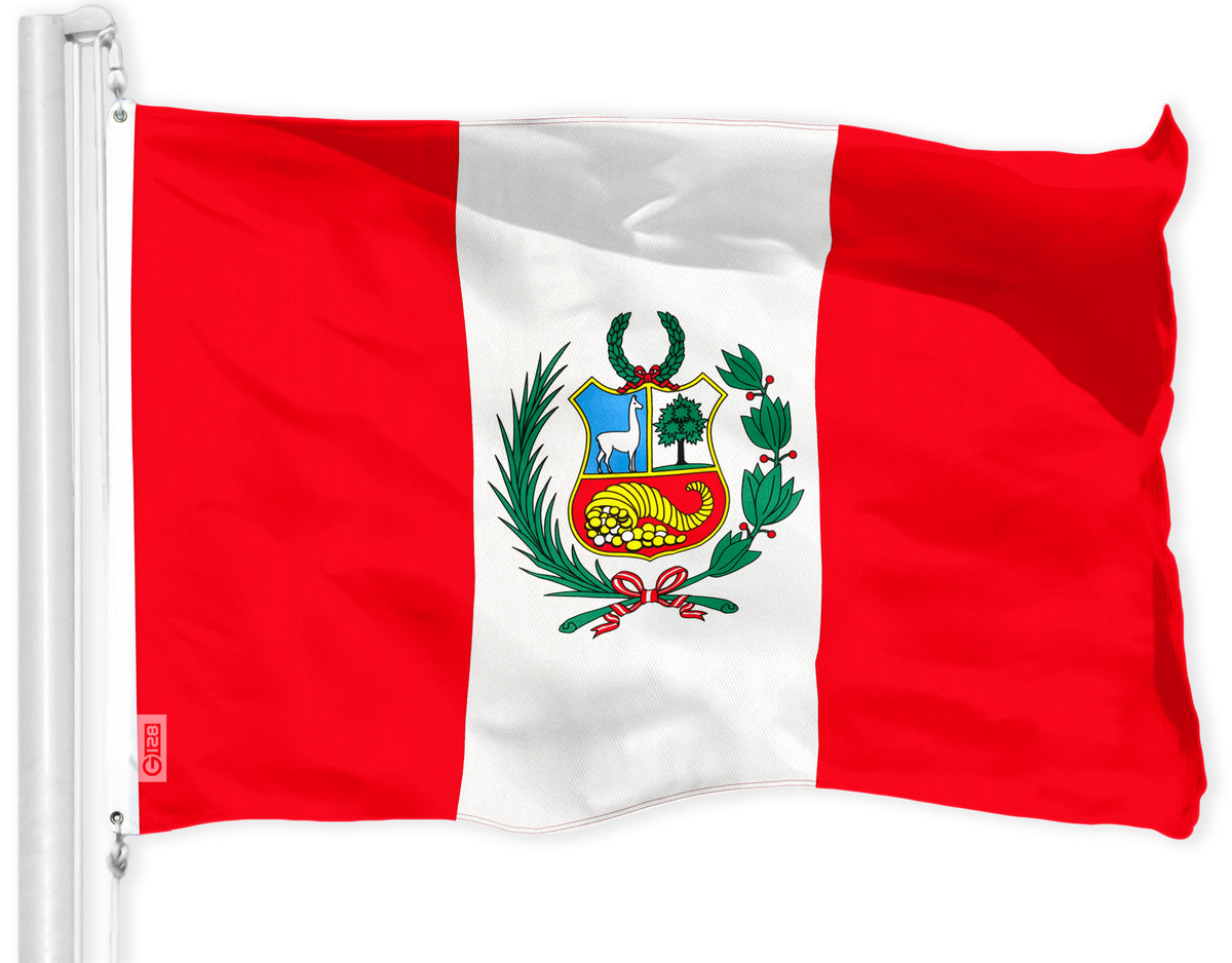 Peru (Peruvian) Flag 150D Printed Polyester 3x5 Ft — G128store.com