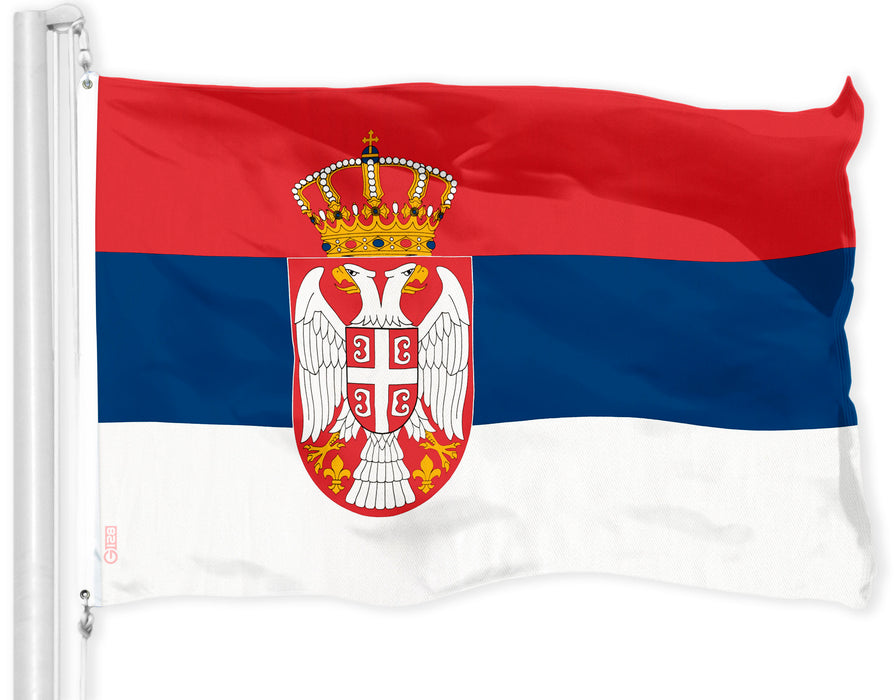 Serbia (Serbian) Flag 150D Printed Polyester 3x5 Ft