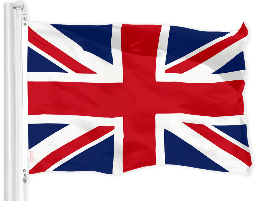 G128 - United Kingdom Flag (British, Union Jack) | 3x5 feet | Printed 150D - Indoor/Outdoor