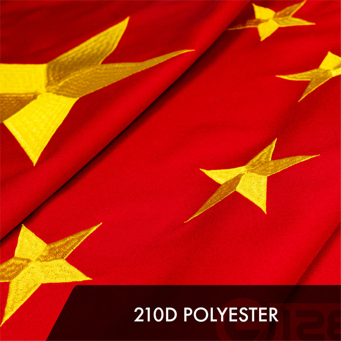 China Chinese Flag 3x5 Ft 10-Pack Embroidered Polyester By G128