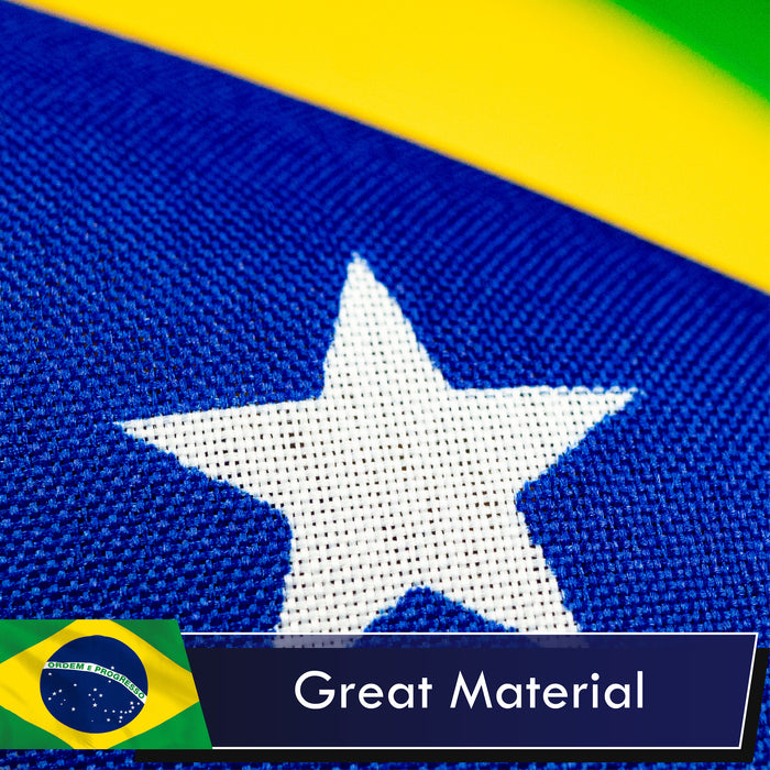 Brazil (Brazilian) Flag 75D Printed Polyester 3x5 Ft