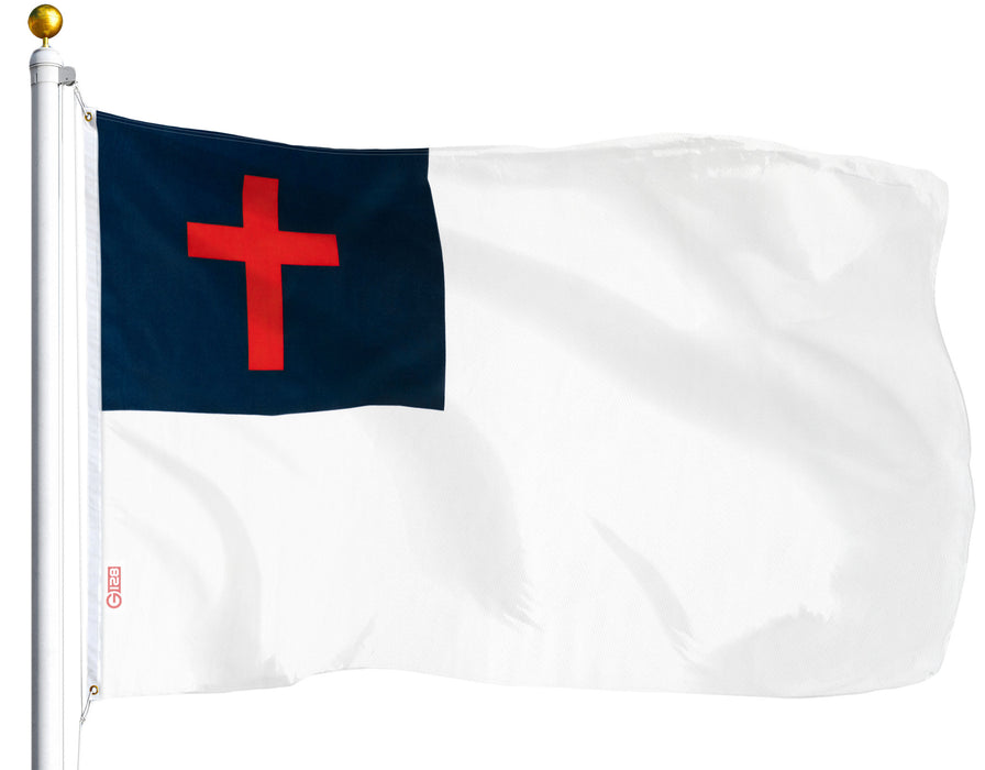 Christian Religious Cross Flag 75D Printed Polyester 3x5 Ft