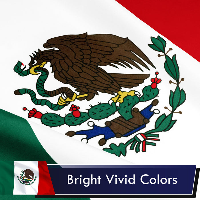 Mexico (Mexican) Flag 100D Printed Polyester 3x5 Ft