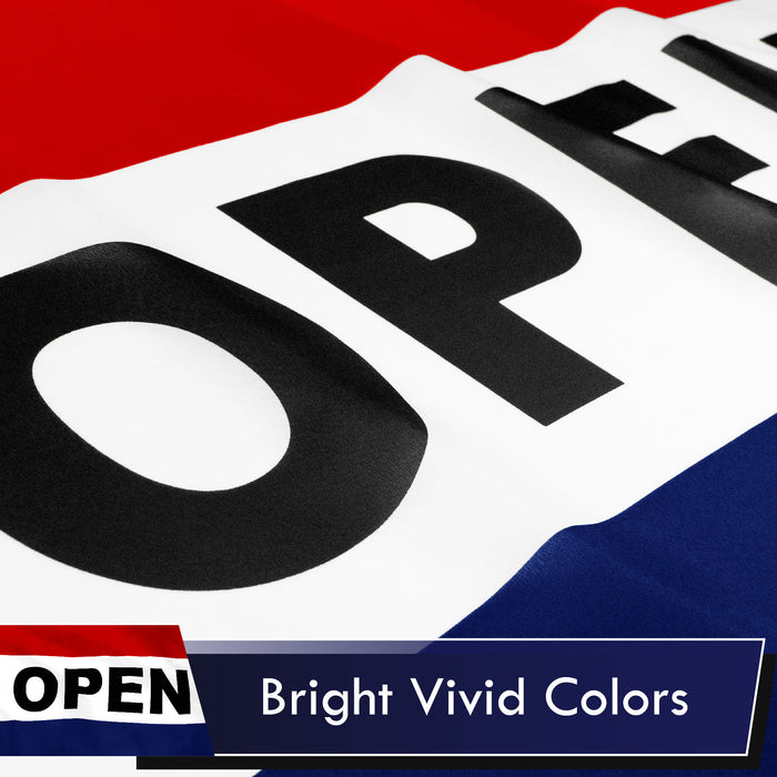 Open Sign Flag 75D Printed Polyester 3x5 Ft