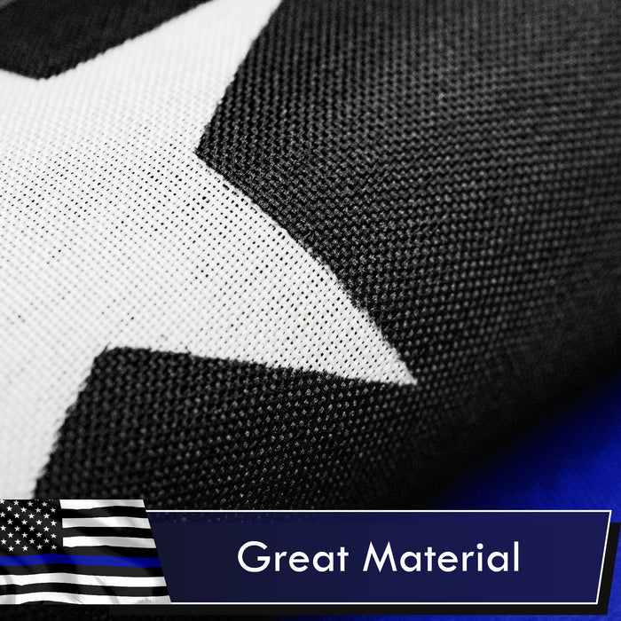 Thin Blue Line Flag 75D Printed Polyester 3x5 Ft