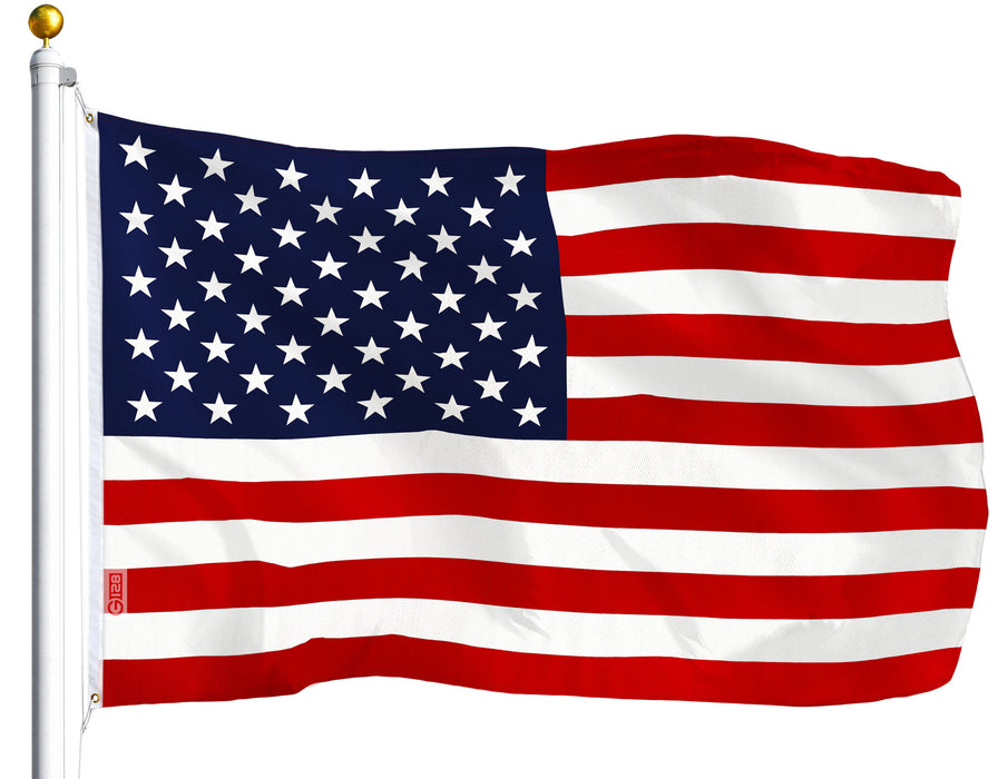 G128 Combo Pack: USA American Flag 3x5 Ft 75D Printed Stars & Open Sign Flag 3x5 Ft 75D Printed