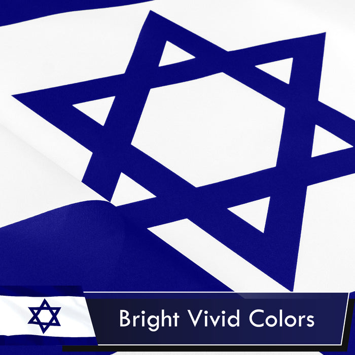 Israel (Israeli) Flag 75D Printed Polyester 3x5 Ft