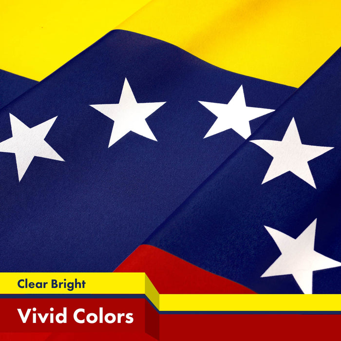 G128 10 Pack: Venezuela Venezuelan Flag | 3x5 Ft | Printed 150D Polyester - Indoor/Outdoor, Vibrant Colors, Brass Grommets, Quality Polyester, Much Thicker More Durable Than 100D 75D Polyester