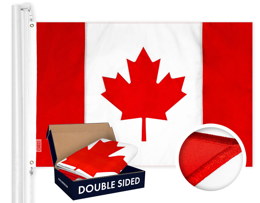 G128 Canada (Canadian) Flag | 3x5 feet | Double Sided Embroidered 210D Heavy Duty Polyester
