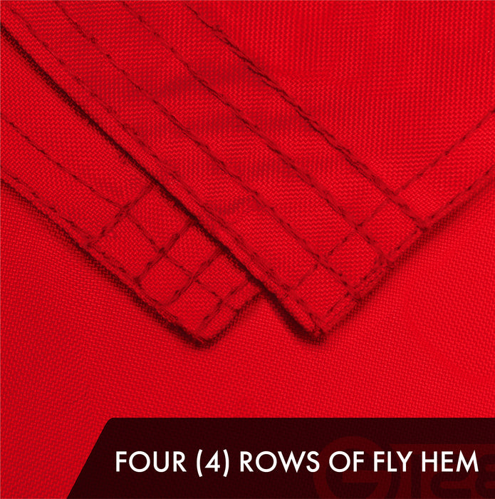 G128 5 Pack: Pirate Jolly Roger Bones Red Flag | 20x30 In | ToughWeave Series Embroidered 300D Polyester | Novelty Flag, Embroidered Design, Indoor/Outdoor, Brass Grommets