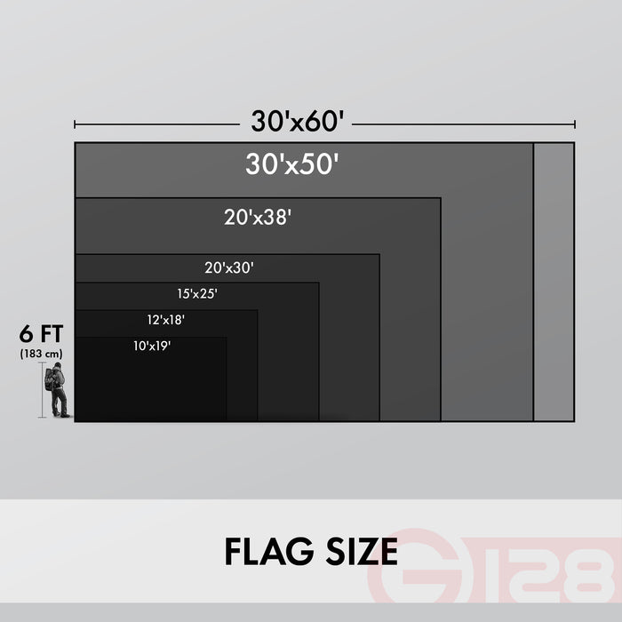 G128 2 Pack: American USA Flag | 12x18 Ft | StormFlyer Series Embroidered 220GSM Spun Polyester | Country Flag, Embroidered Stars, Sewn Stripes, Indoor/Outdoor, Brass Grommets, Heavy Duty, All Weather