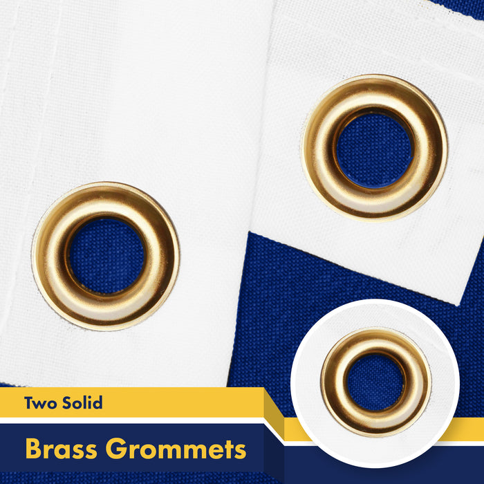 G128 Combo Pack: American USA Flag 3x5 Ft & Nauru Nauruan Flag 3x5 Ft | Both LiteWeave Pro Series Printed 150D Polyester, Brass Grommets