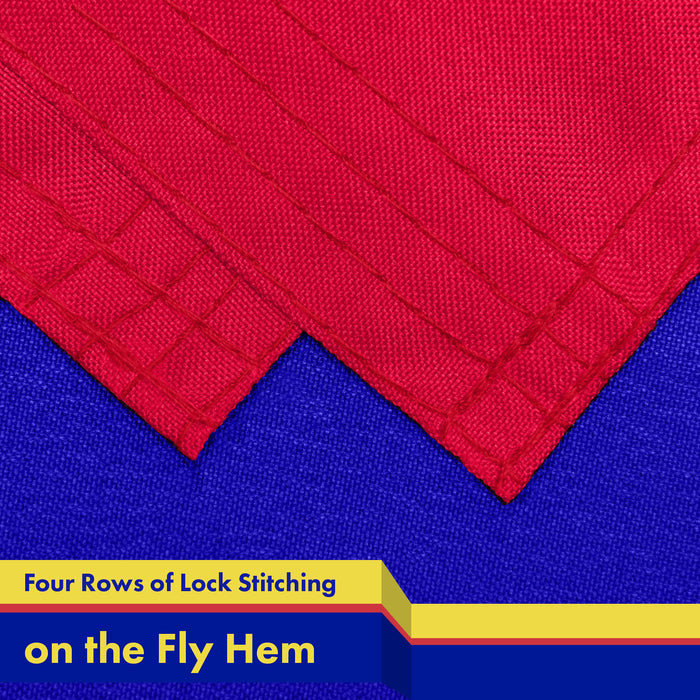 G128 10 Pack: Andorra Andorran Flag | 3x5 Ft | LiteWeave Pro Series Printed 150D Polyester | Country Flag, Indoor/Outdoor, Vibrant Colors, Brass Grommets