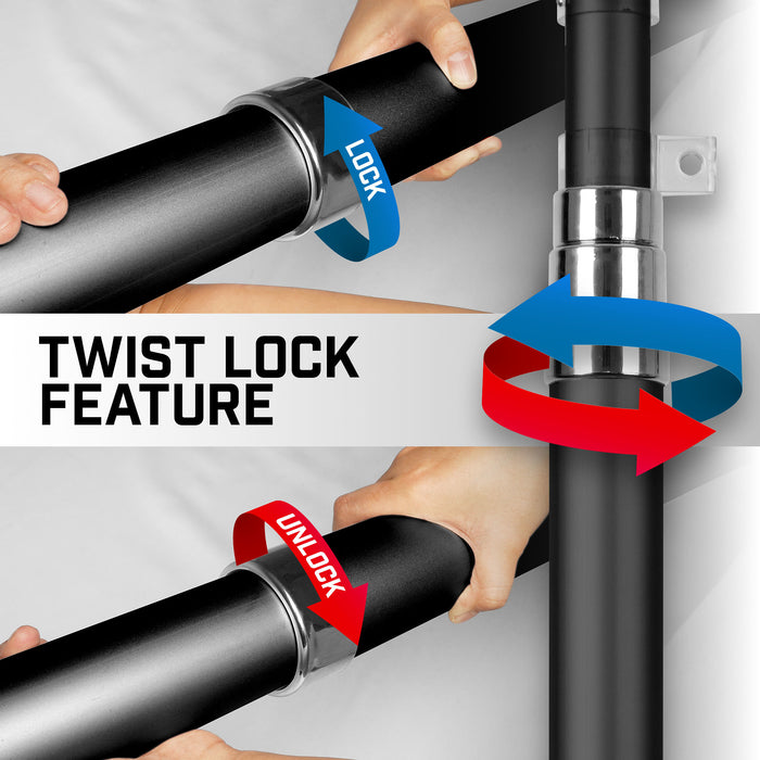 G128 Combo Pack: 16 Ft Telescoping Aluminum Flagpole (Black) & American USA Flag 3x5 Ft, ToughWeave Series Embroidered 210D Polyester | Pole with Flag Included