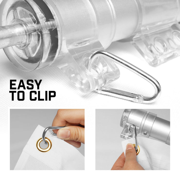 G128 Combo Pack: 25 Ft Telescoping Aluminum Flagpole (Silver) & American and Tennessee Flags 3x5 Ft, Both ToughWeave Series Embroidered Polyester | Pole with Flags Included