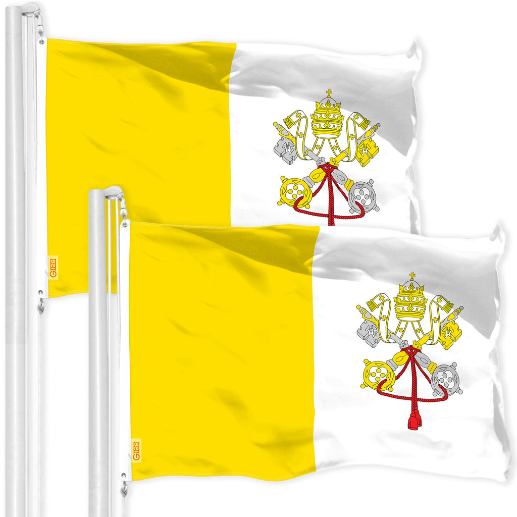 Bandiera Città Del Vaticano 4x6 Ft G128 – Confezione Da 2 – Poliestere 150D