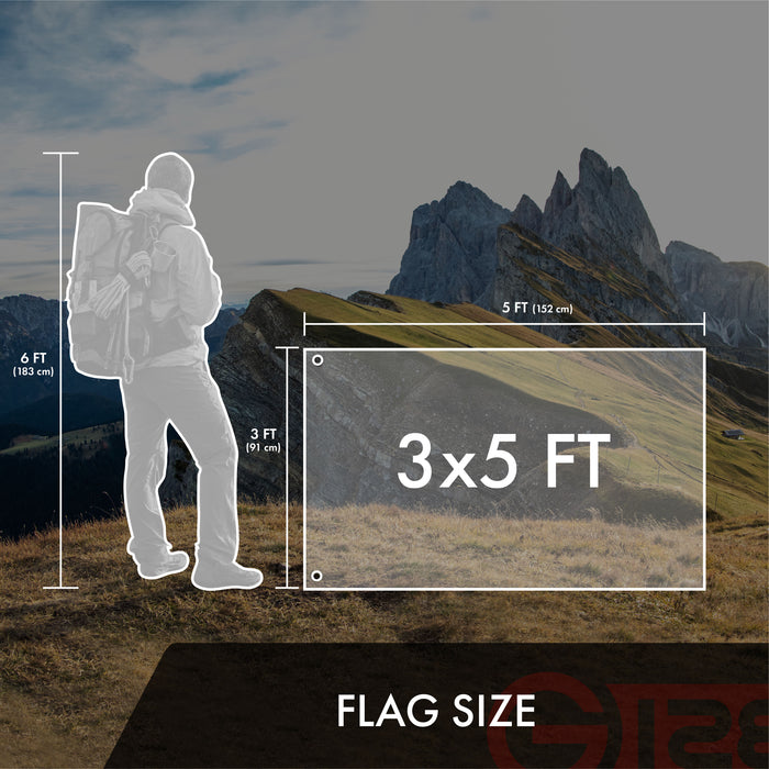 G128 5 Pack: Minnesota New Version MN  | 3x5 Ft | ToughWeave Series Embroidered 210D Polyester | Embroidered Design, Indoor/Outdoor, Brass Grommets