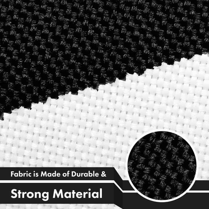 G128 10 Pack: Puerto Rico Black and White Puerto Rican PR Flag | 3x5 Ft | LiteWeave Pro Series Printed 150D Polyester | Indoor/Outdoor, Vibrant Colors, Brass Grommets