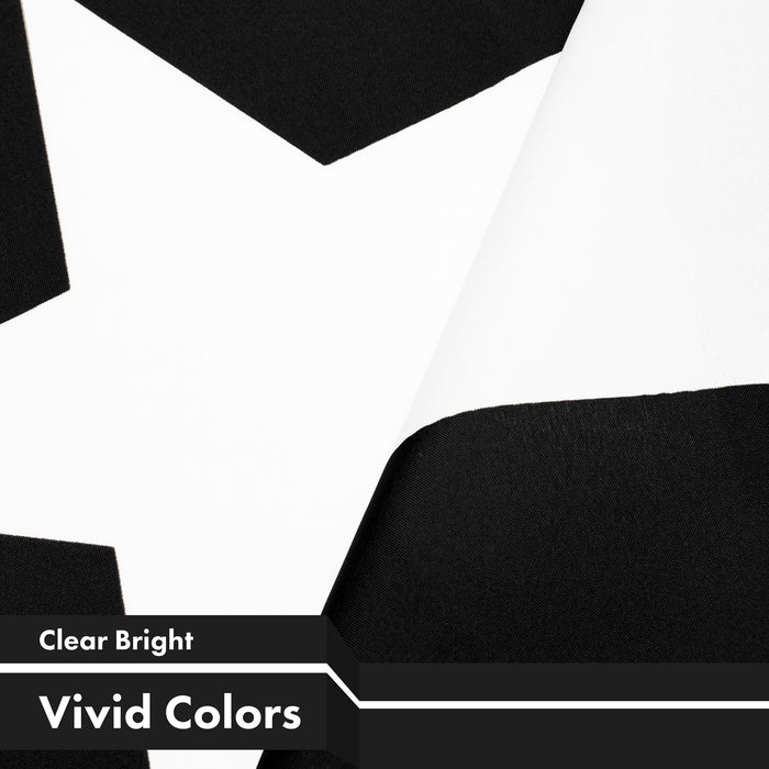 G128 2 Pack: Puerto Rico Black and White Puerto Rican PR Flag | 3x5 Ft | LiteWeave Pro Series Printed 150D Polyester | Indoor/Outdoor, Vibrant Colors, Brass Grommets