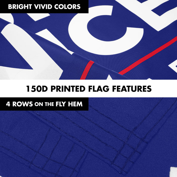 G128 Combo Pack: 6 Ft Tangle Free Aluminum Spinning Flagpole (Silver) & 2024 Election Take America Back Blue Flag  | 3x5 Ft | LiteWeave Pro Series Printed 150D Polyester | Pole with Flag Included