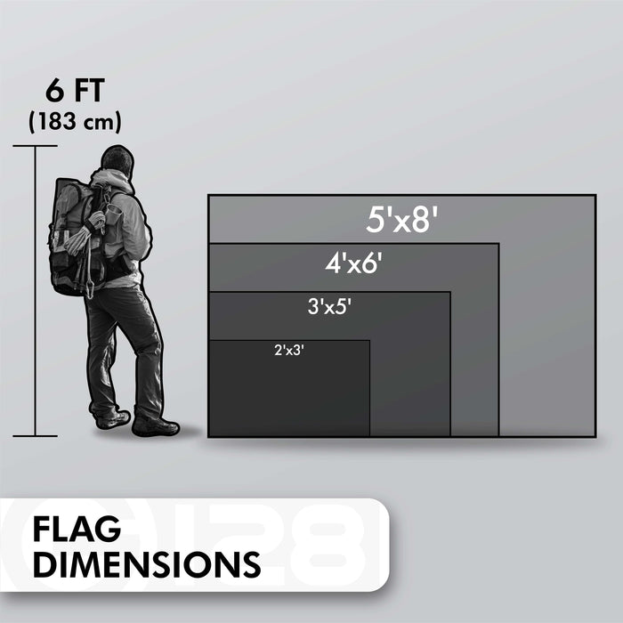 G128 2 Pack: American USA All Black Flag | 4x6 Ft | ToughWeave Series Embroidered 210D Polyester | Embroidered Stars, Sewn Stripes, Indoor/Outdoor, Vibrant Colors, Brass Grommets