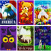 G128 set of 6 holiday and seasonal animals garden flags, 12x18 inch