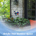 G128 songbird stained glass suncatcher window hanging ornament with metal frame, 10 inch nominal size