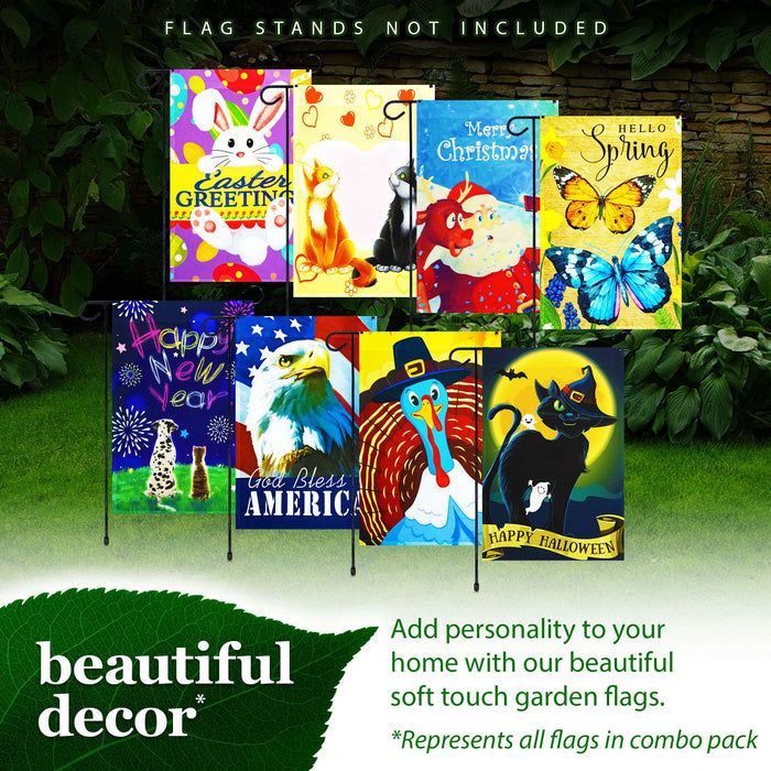 G128 set of 8 easter and holiday animals garden flags, 12x18 inch, photo 8